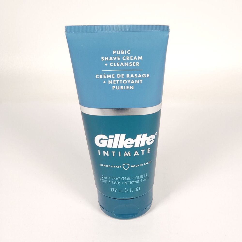 Gillette Intimate 2-in-1 Pubic Shave Cream and Cleanser 6oz New Sealed Grooming